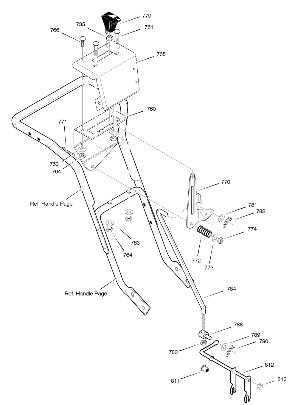 Control Panel Diagram and Parts List for C950-52421-0 2004 Briggs and Stratton Snow Blower